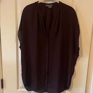 Vince Deep Maroon Sheet Blouse